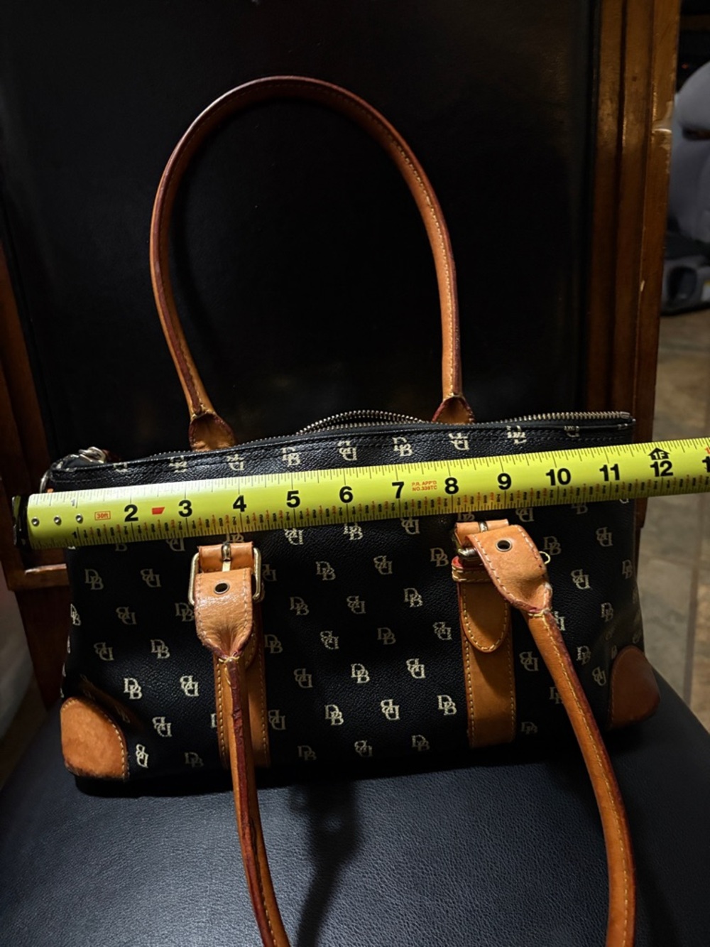 Dooney & Bourke Black and Tan Satchel - Picture 14 of 16